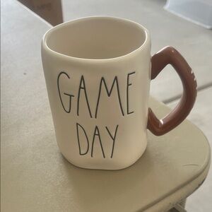 Rae Dunn 'Game Day' Mug in Cream and Brown
